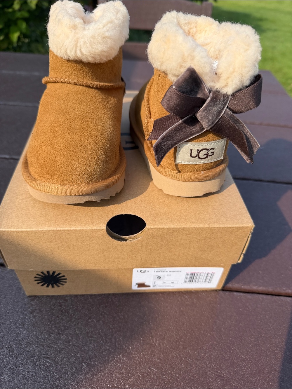 UGG Toddler Chestnut Mini Bailey Mixed Bow